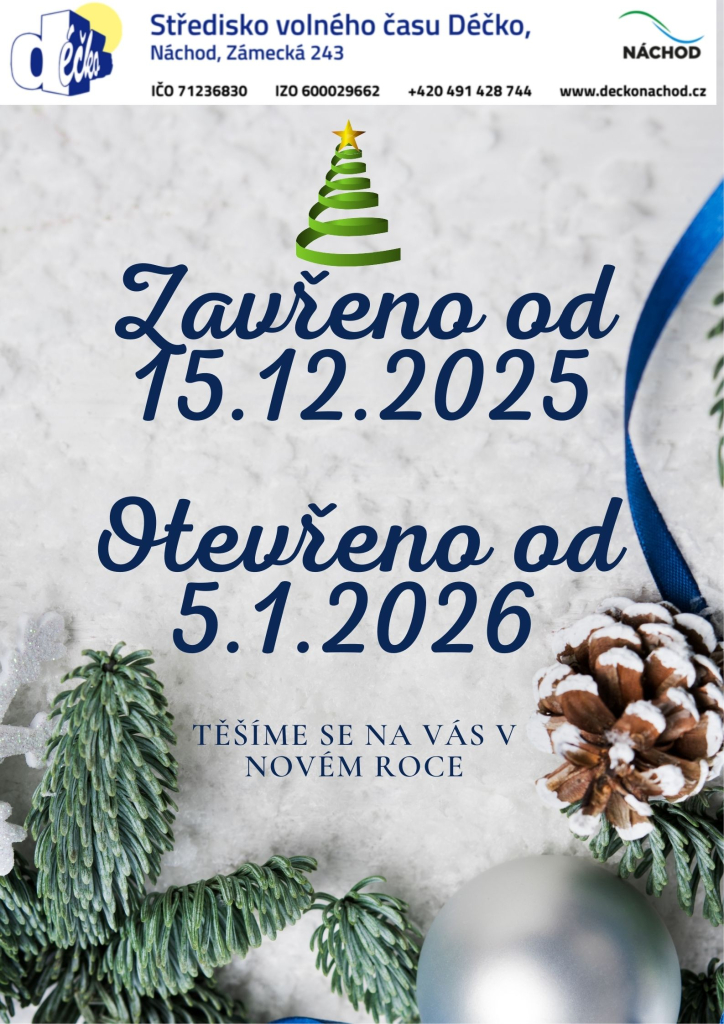 Déčko se zavírá 15.12.2025