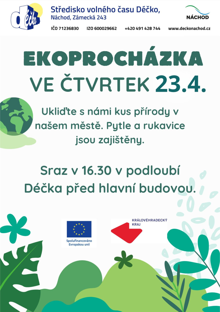 EkoProcházka: ukliďte s námi kus přírody v našem městě!