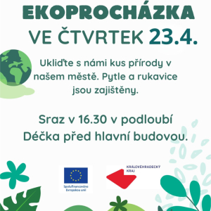 EkoProcházka: ukliďte s námi kus přírody v našem městě!