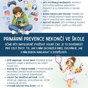 Primární prevence nekončí na školách